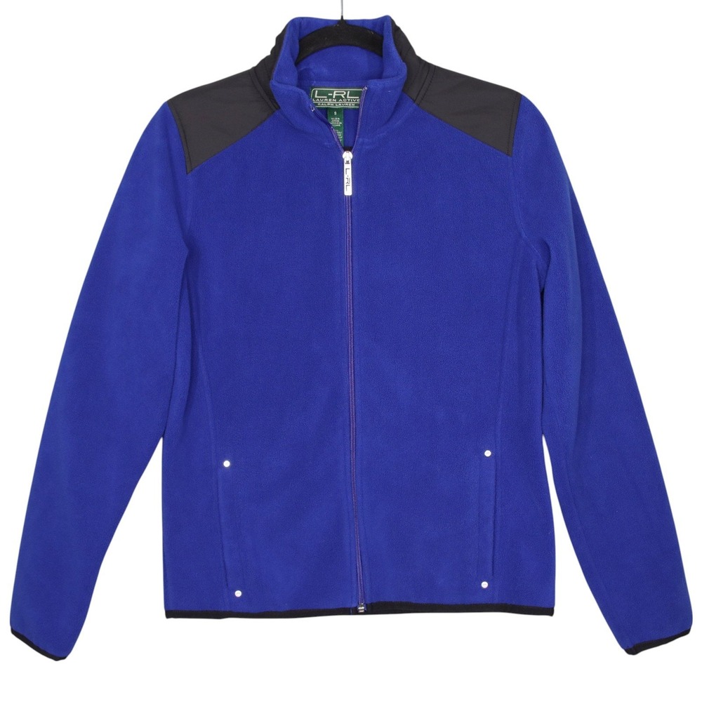 Lauren Ralph Lauren Active Mens Size S Royal Blue Fleece Casual Jacket Full Zip
